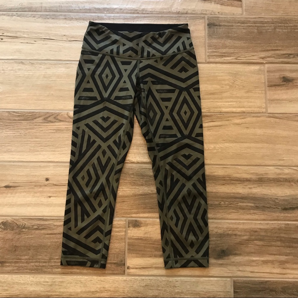Lululemon Wunder Under Crop - Chevron Fatigue